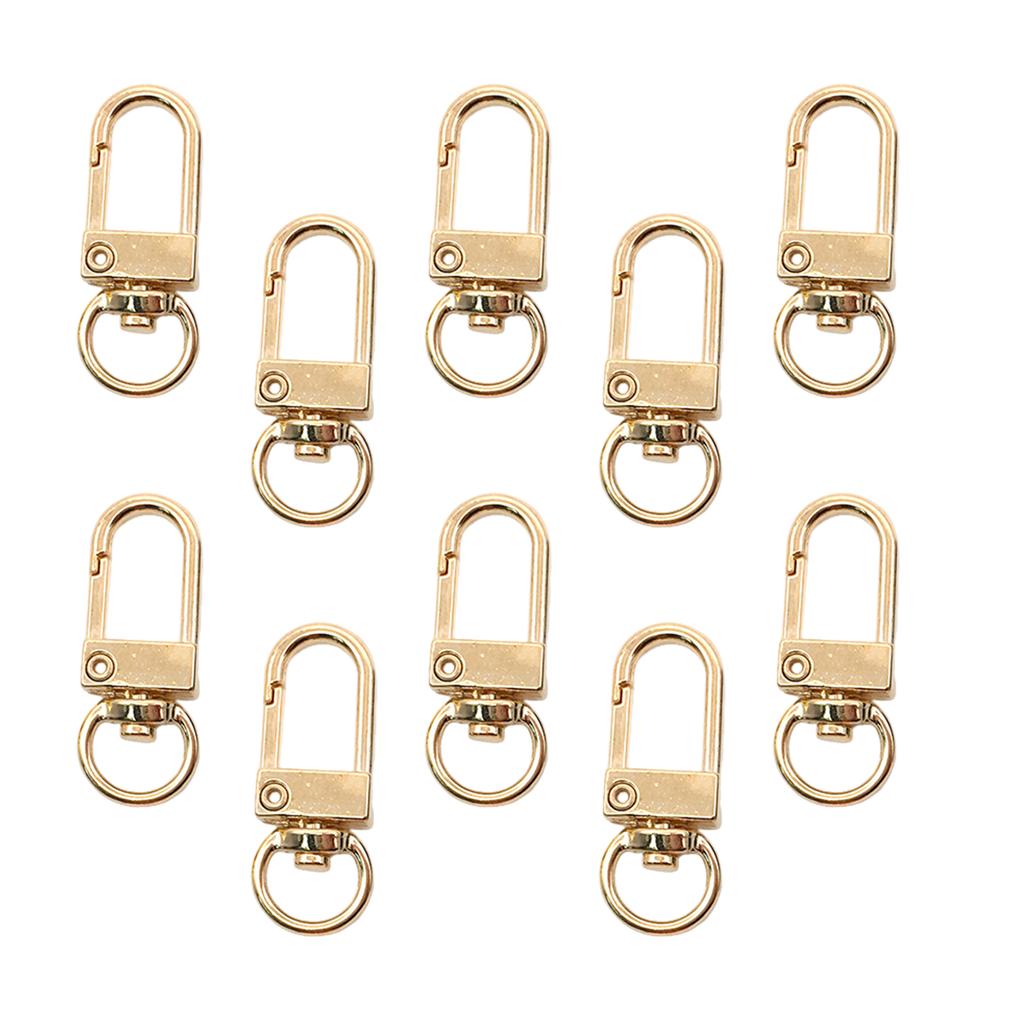 10 шт. Вращающиеся шнурки с карабинами, крючки для ключей, металлические застежки-лобстеры, клипсы для брелоков для изготовления сумок и украшений своими руками