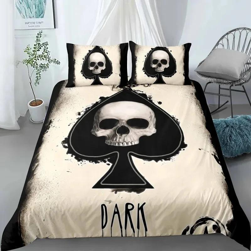 Комплект пододеяльника 3D Scream Horror Skull размера Queen, комплекты постельного белья Sugar Skull, одинарный, полуторный, полный, королевский, чехол для одеяла, декор для спальни