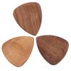Wood Guitar Pick Holder Set 3 Pcs Wooden Guitar Picks and Storage Case for Performance