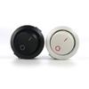 2/5pcs Black White 2PIN ON/OFF Round Rocker Toggle Power Button Switch 6A/250VAC 10A 125V AC Cap with Plastic Push