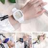 Women Watch Japanese Style Adjustable Plastic Strap Square Dial Quartz Movement Student Anolog Watch Daily Travel Wristwatch