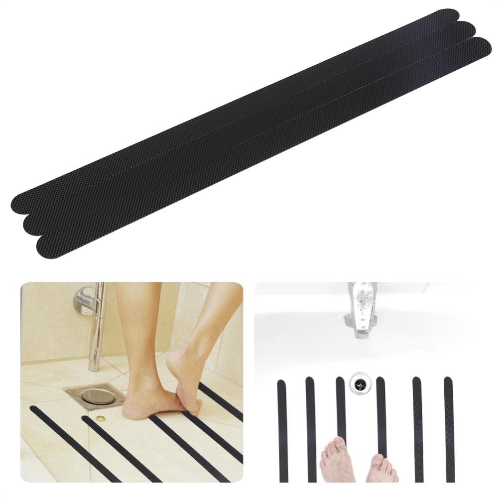 12 PCS PEVA Safety Strip Black Blue Shower Sticker Non-Slip Skid Strip Home Supply