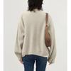 Autumn and Winter Women's Sweater Retro Loose V-Neck Folded Cuffs Soft Knitted Cardigan Sweater Outerwear