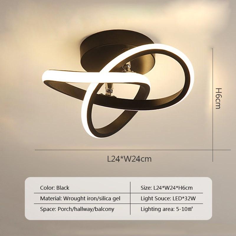 Маленький современный светодиодный потолочный светильник с 2 кольцами, креативный дизайн, потолочный светильник, светильники для внутреннего освещения, прихожая, балкон, проход, офис, блеск