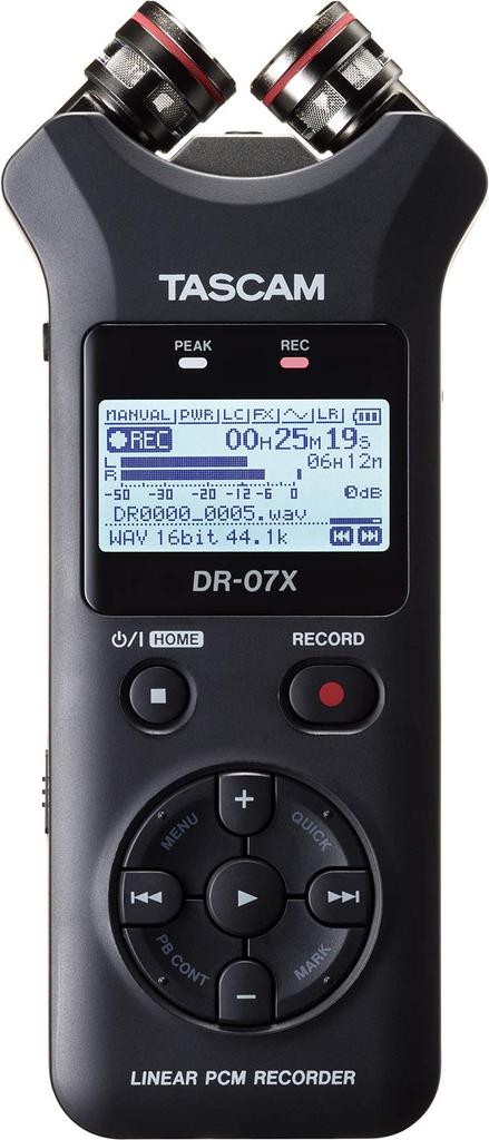 Стерео линейный PCM-рекордер TASCAM с USB-аудиоинтерфейсом и мини-штативом - DR-07X +