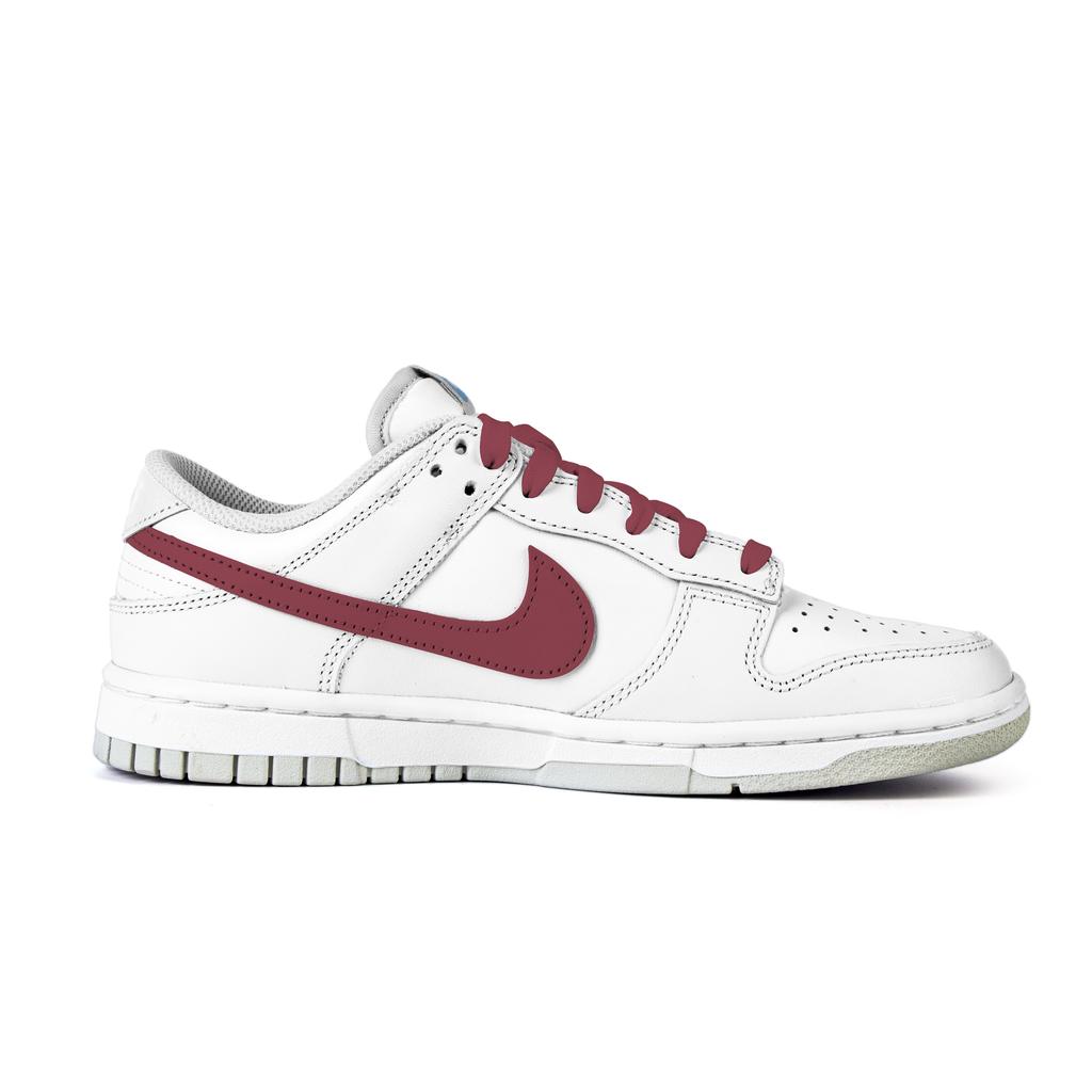 Nike Dunk Style Romantic, Small Flower Slip Resistant Abrasion Resistant Low top Skateboard Shoes Women's White Red HF0023-100(Team676-)