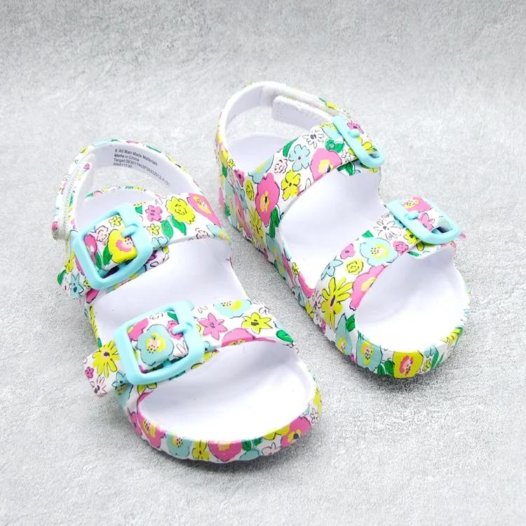 Детские летние сандалии Легкие Нескользящие EVA Сандалии для малышей Детские Пляжные Детские 2024 Новые Туфли с открытым носком для детей