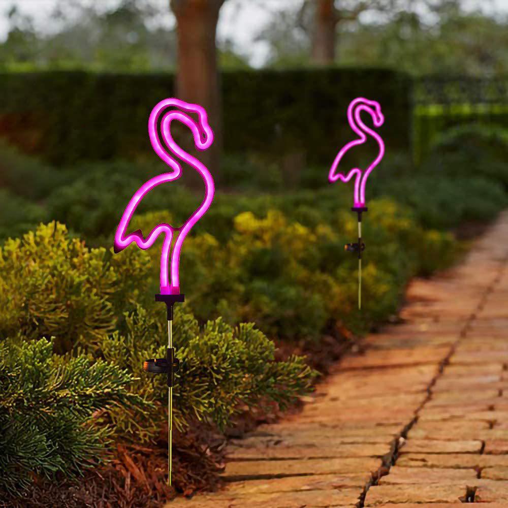 Flamingo LED Solar Garden Light: Outdoor Lawn and Courtyard Decoration