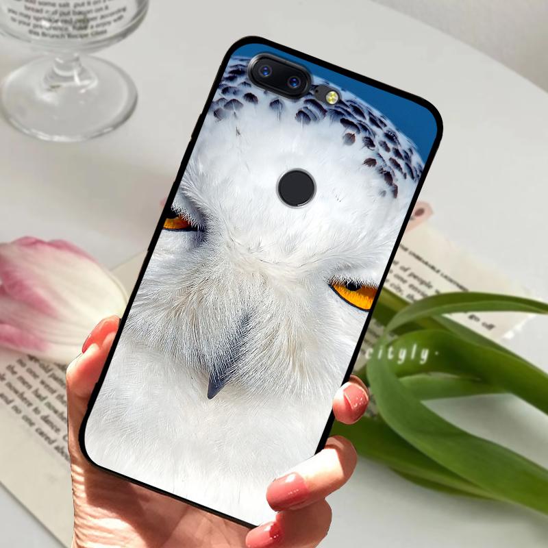For OnePlus 5T Case 5 T Soft Silicone Cool Animal TPU Black Covers For One Plus 5T A5010 Bumper Color Printing Protective Shell