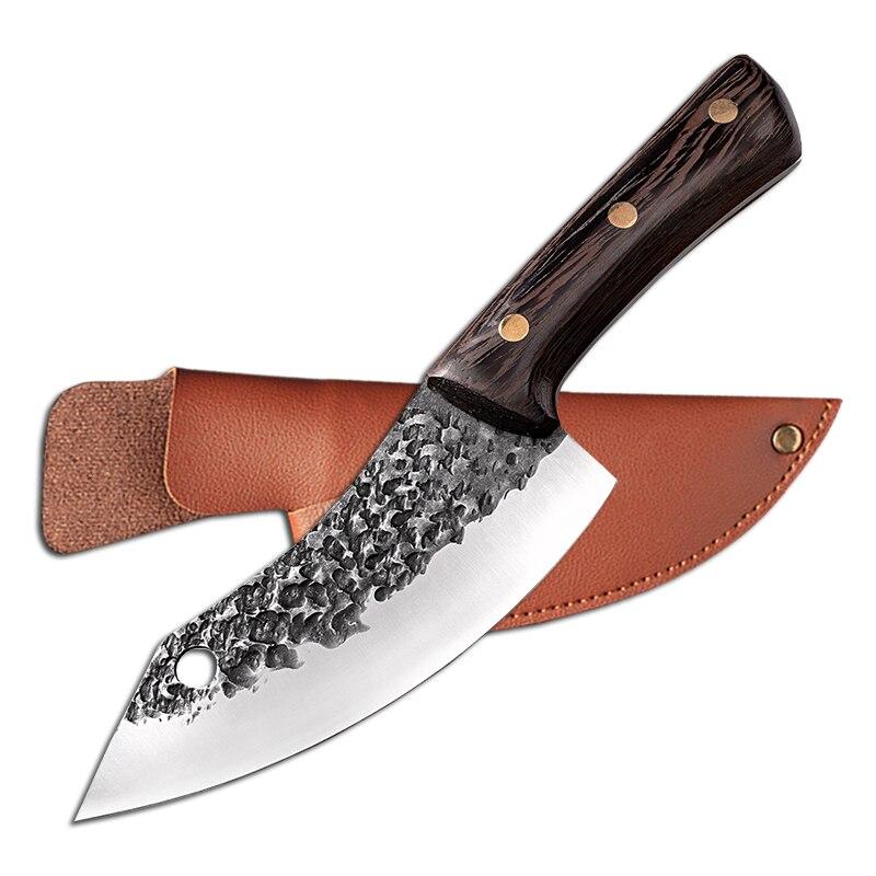 Кухонный нож для обвалки, нож для мяса, нож для мясника, деревянная ручка, уличные походные ножи, охотничий инструмент