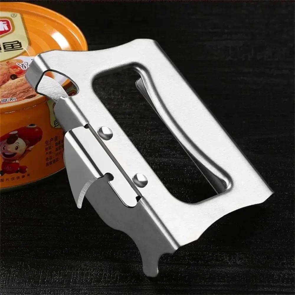 Новый портативный открыватель для бутылок и банок из нержавеющей стали, портативный консервный нож, кухонный гаджет, открыватель для бутылок, кухонные аксессуары