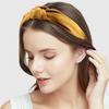 Popular Solid Color Satin Headband Simple Cross Knotted Headband Women'S Temperament Small Fresh Hair Accessories