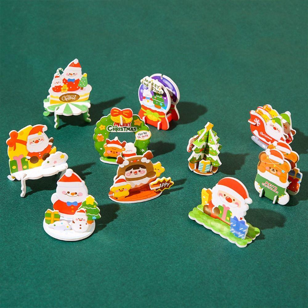Christmas Tree Kids Xmas Arts Puzzle Snowman DIY Mini Christmas Tree  Adult