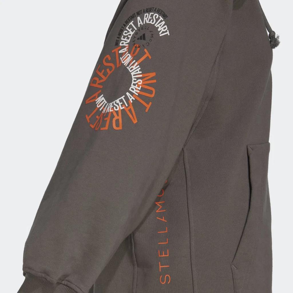 Adidas Stella McCartney Hooded Logo Pattern Outdoor American Style Half-Multiple Vintage Casual Sports Long Sleeve Hooded Women Sweatshirt IB5901