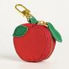 Fruit Coin Wallet Lemon Strawberry Zippered Purse Fruit Faux Leather Bag Mini Purse for Coins Lipsticks Street Daily Outings
