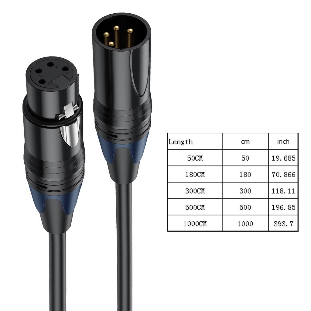 4-контактный кабель XLR4 (папа-мама) для адаптера питания от батареи для светодиодных фонарей VL150 VL200 VL300, камеры DSLR