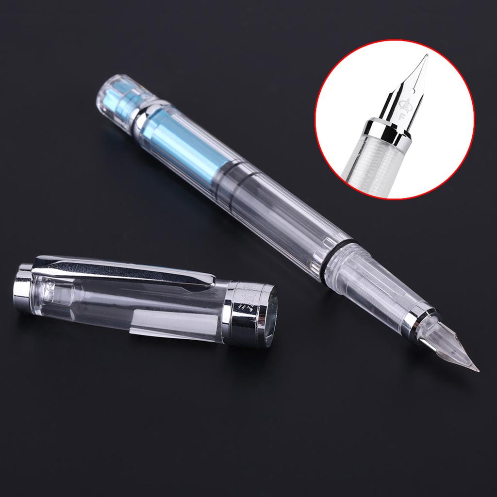 Pack of 4 0.5 mm F Fountain Pen Stationery Point Transparent for Daily Writing in the at Home