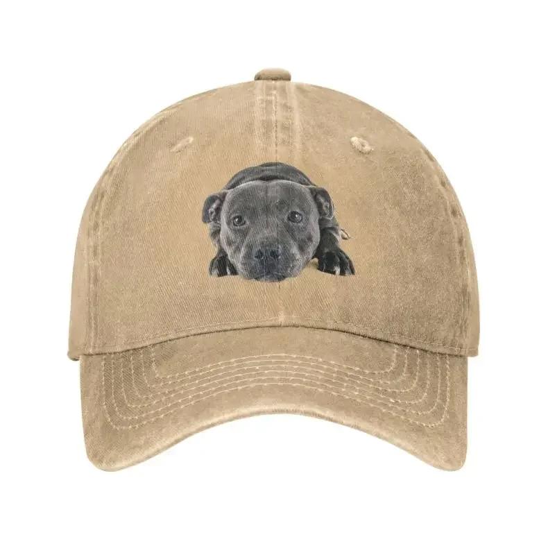Классическая хлопковая бейсболка Staffordshire Bull Terrier для мужчин и женщин, индивидуальная, регулируемая, взрослая, папина шляпа, летняя