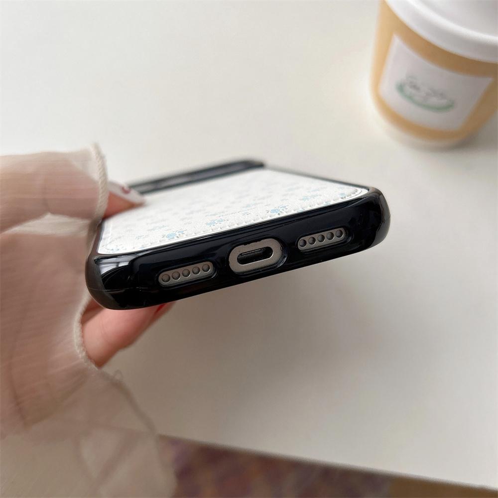 Корейский INS милый чехол для телефона с маленькими цветами для iPhone 15 16 17 Pro 13 14 Pro Max 17 чехол модный кожаный Funda защитные чехлы