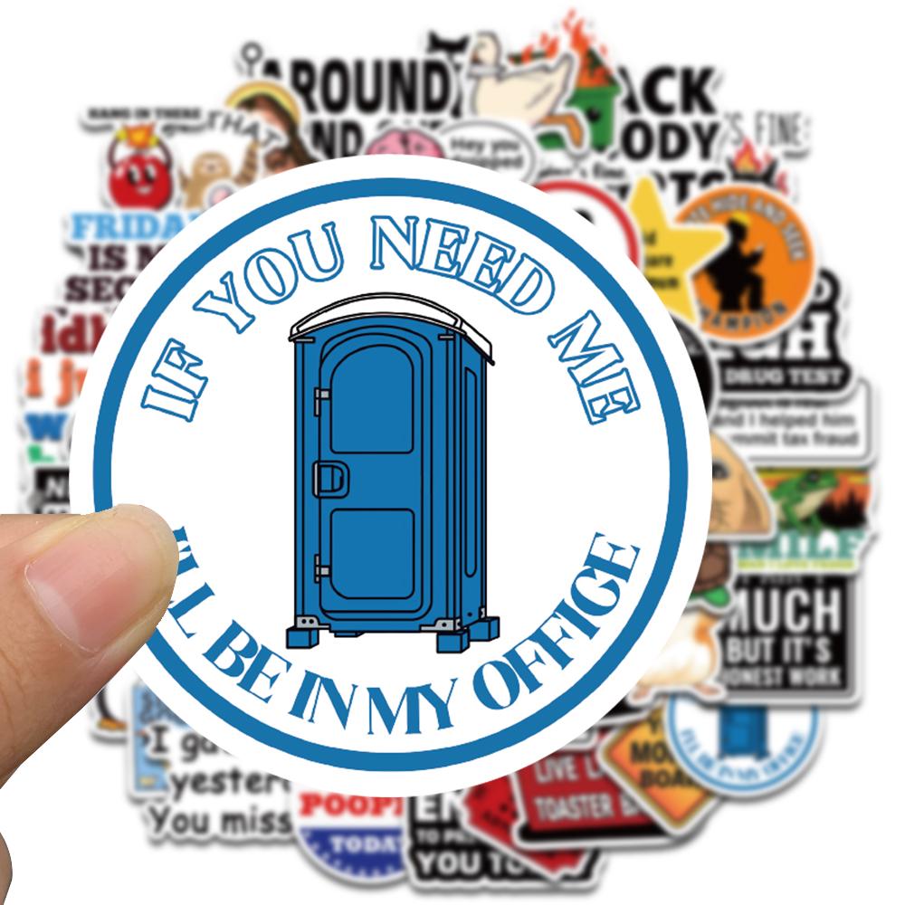 50PCS Prank Meme Stickers Harajuku Decals DIY Fashion Graffiti Decals Luggage Notebook Bike Gift Phone Suitcase Sticker