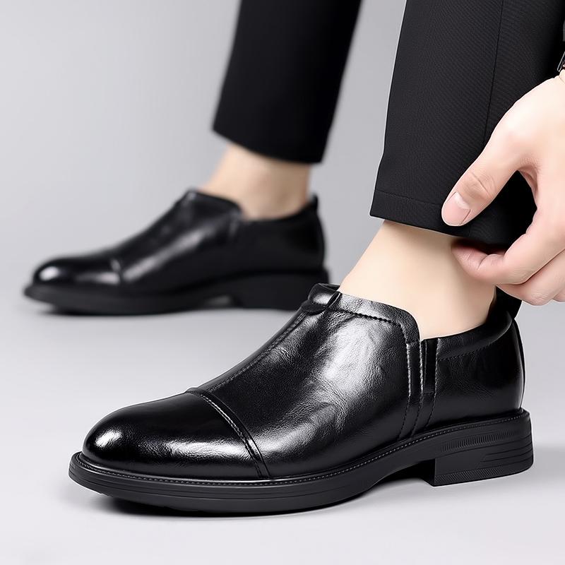 Fashion Men's Fashion Trends Leather Loafers Shoes Men's Formal Party Business Negotiation Social Office Shoes Comfort Round Toe Shoes
