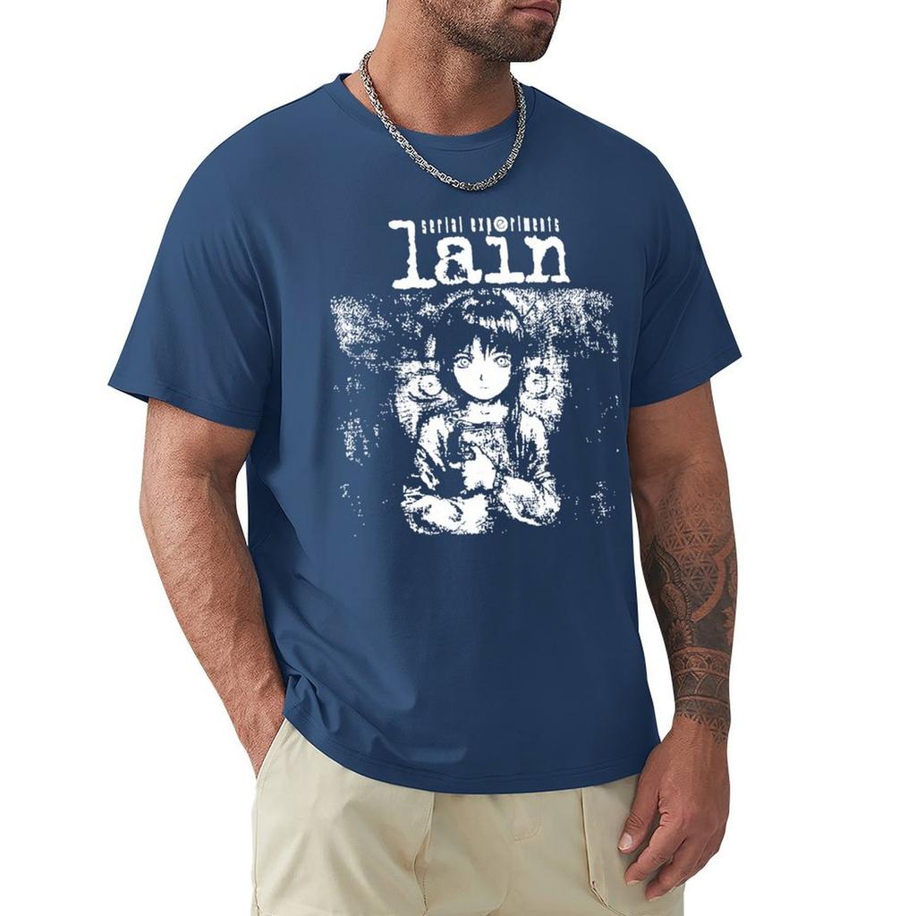 Футболка Serial Experiments Lain Большие размеры Уличная одежда Смешные футболки для мужчин