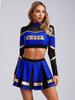 Костюм для черлидинга, школьный костюм для вечеринки, спортивной встречи, рейв-костюма, женский джазовый уличный танцевальный комплект из 2 предметов для выступления на сцене