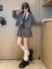Girls' 2025 Fashionable JK Uniform Skirt Set - Academy Style Autumn Clothing for Primary School Students