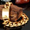 17MM Thick 316L Stainless Steel Cuban Link Chain Luxury Gold Color Men's Bracelet Minimalist Retro Male Jewelry Gifts