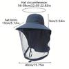 Женская и мужская шляпа от солнца, летняя шляпа-ведро для рыбалки с сеткой, для улицы, для работы, с широкими полями, для садоводства, доступно несколько вариантов
