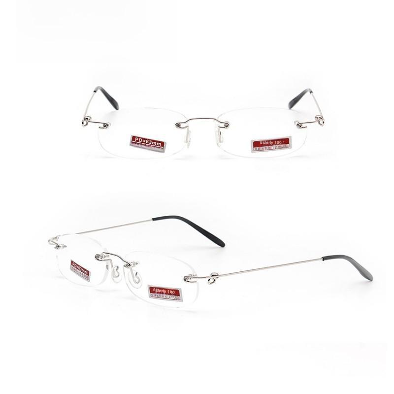 Сверхлегкие безрамные асферические очки для чтения с пружиной памяти для пожилых людей