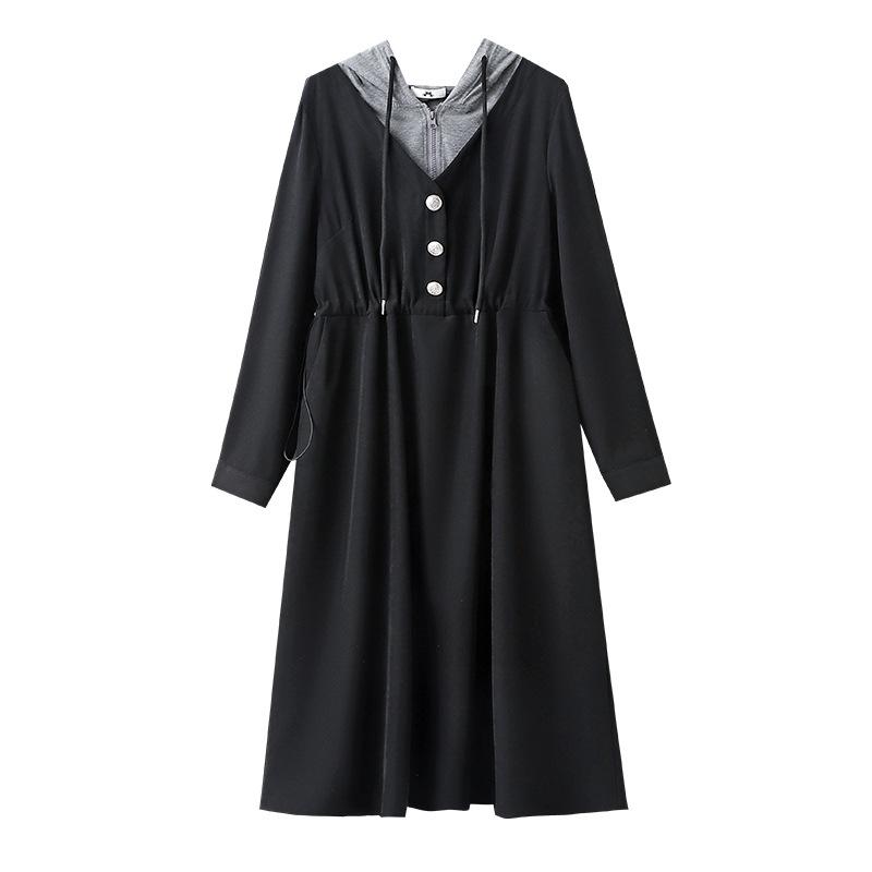 Два новых стильных и элегантных платья-свитшота с акцентом на талии для женской одежды больших размеров на весну и осень