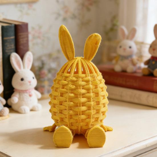 3D-печатные пасхальные яйца, гибкие, подвижные, яйцо-кролик, наполнители для пасхальной корзины, для вечеринок, декор для дома, офиса, стола