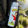 1PC Siuuu Football Celebration Cartoon 750ml Color Plastic Sports Water Bottle Leakproof Flip Straw Lid Suitable for Sports Office Home Use