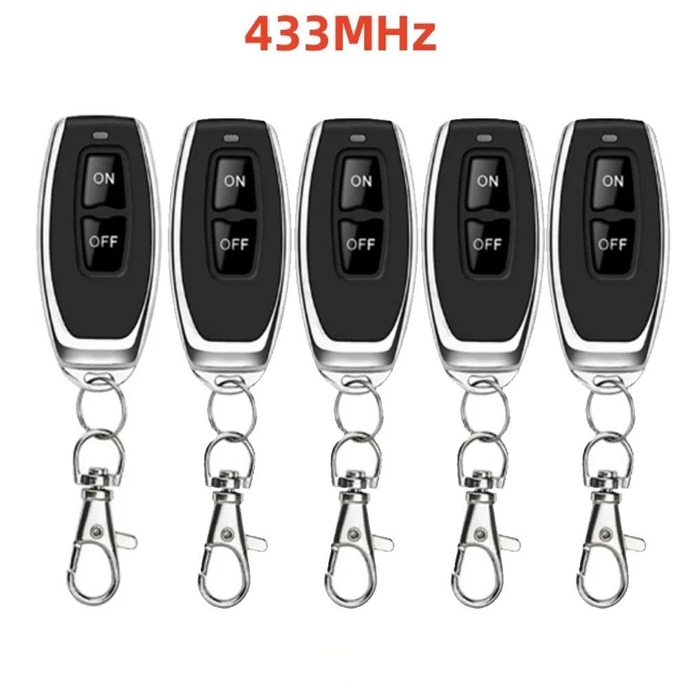 433Mhz EV1527 Keychain Transmitter 3 Channel Remote Control Momentary Self-lock Interlock For Garage Gate Electric Door Light