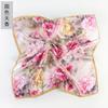 53CM Square Pure Silk Square Scarf 100% Mulberry Silk Decorative Flower Hairband Necktie Small Neckerchief for Women