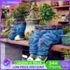 Resin Jeans Planter Pot Outdoor Garden Decor Sculpture Novelty Flower Pot 6.69x5.91x5.12in