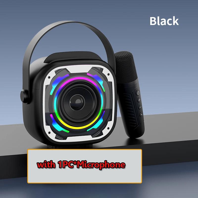 Mini Karaoke Machine Portable Bluetooth 5.3 Speaker Wireless Microphone Home Family Singing Children's Gifts Support TF U Disk