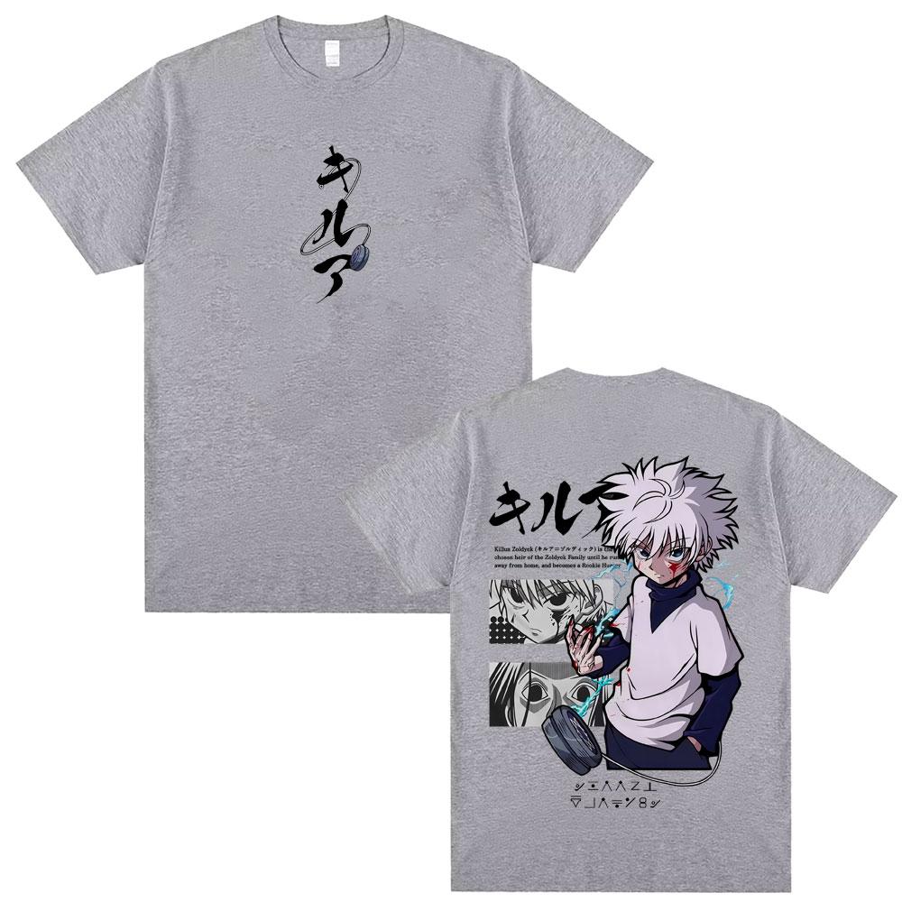Hunter X Hunter Killua Zoldyck Printed Tshirt Unisexs and Womens Tshirt Unisexs Top Sports Tshirt Unisexs Tshirt Summer Tee 2026