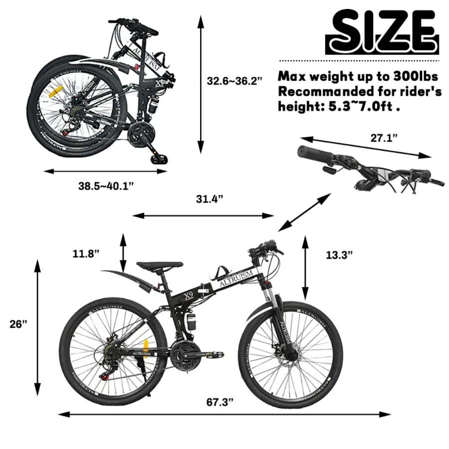 X9 21-Speed Professional Full Suspension Mountain Bike– 26” MTB with Dual Disc Brakes HeavyDuty Steel Frame for Ultimate Control