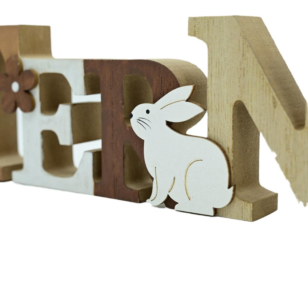 Easter English Letter Wooden Decorative Desktop Ornament