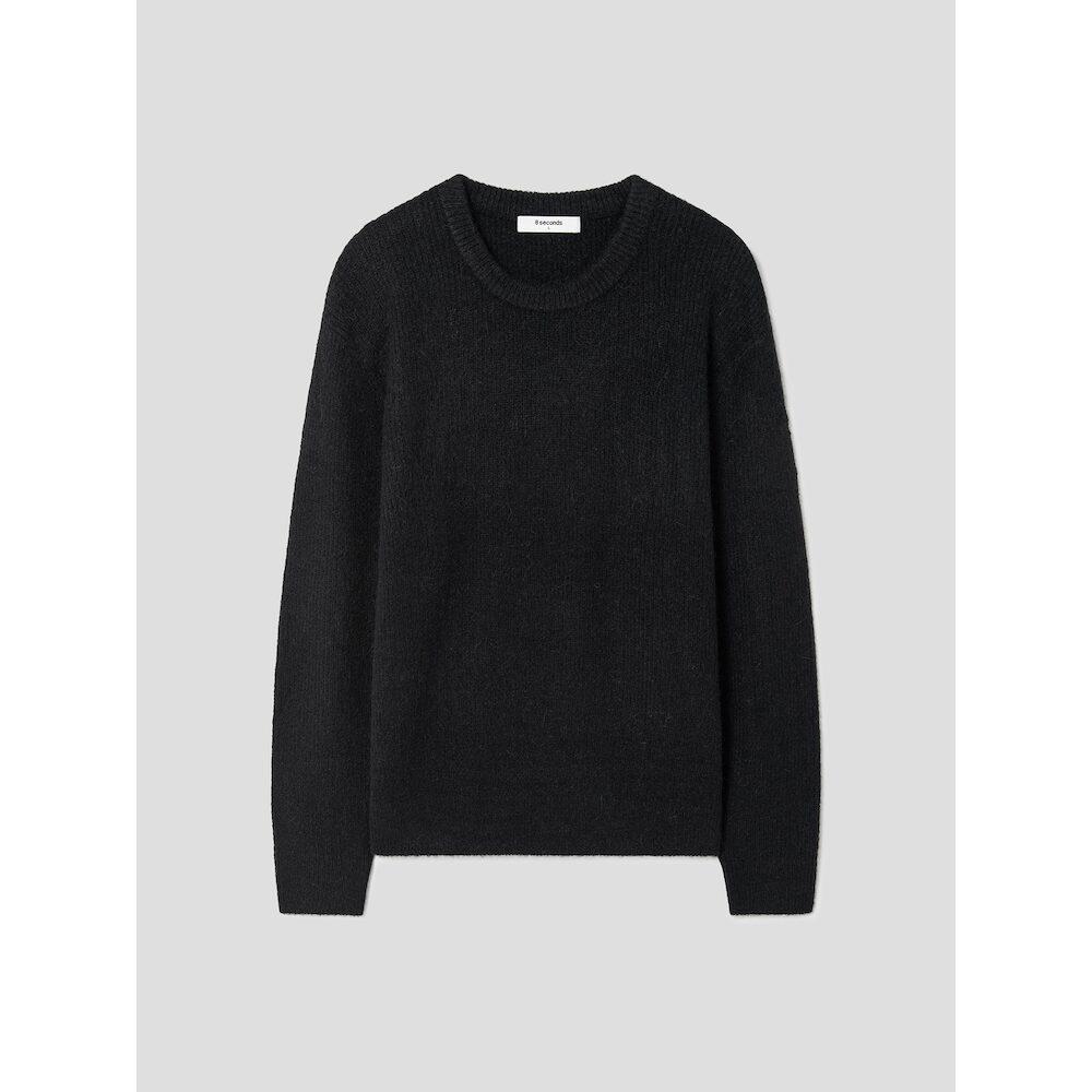 8SECONDS Alpaca Wool Blend Round Knit Black