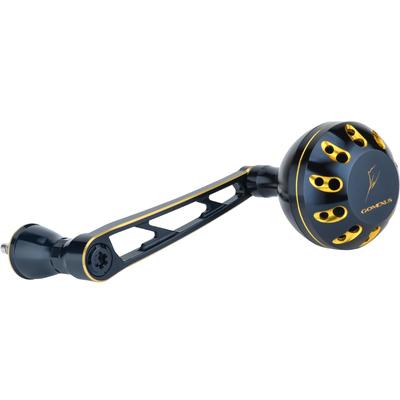 Gomexus CJ-SW-B45 Рукоятка для катушки Stella SW, Специальная рукоятка для береговой джиговой ловли, Мощная рукоятка 70 мм, Алюминиевая ручка, Легкая намотка, Глубокий индиго и золото