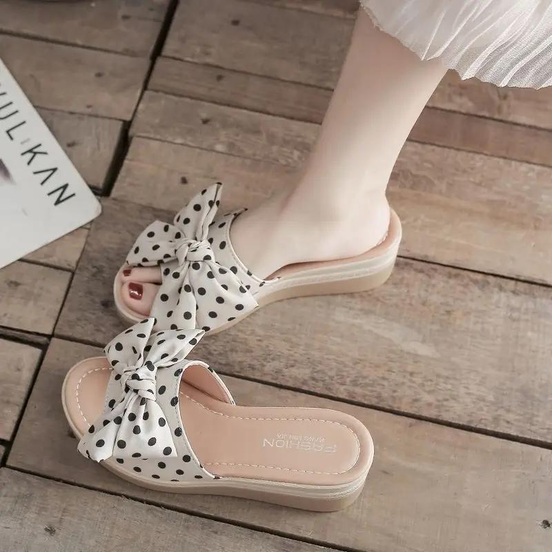 Woman Slippers Platform Outside Sandals New Style Shoes For Women Thick Stylish Summer Footwear Slides Korea Wholesale Bulk Sale