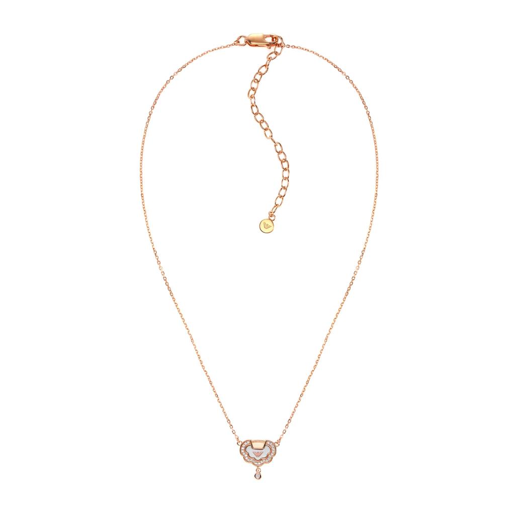 Emporio Armani Подвеска из стерлингового серебра с покрытием цвета розового золота EG3553221 Женское ожерелье,