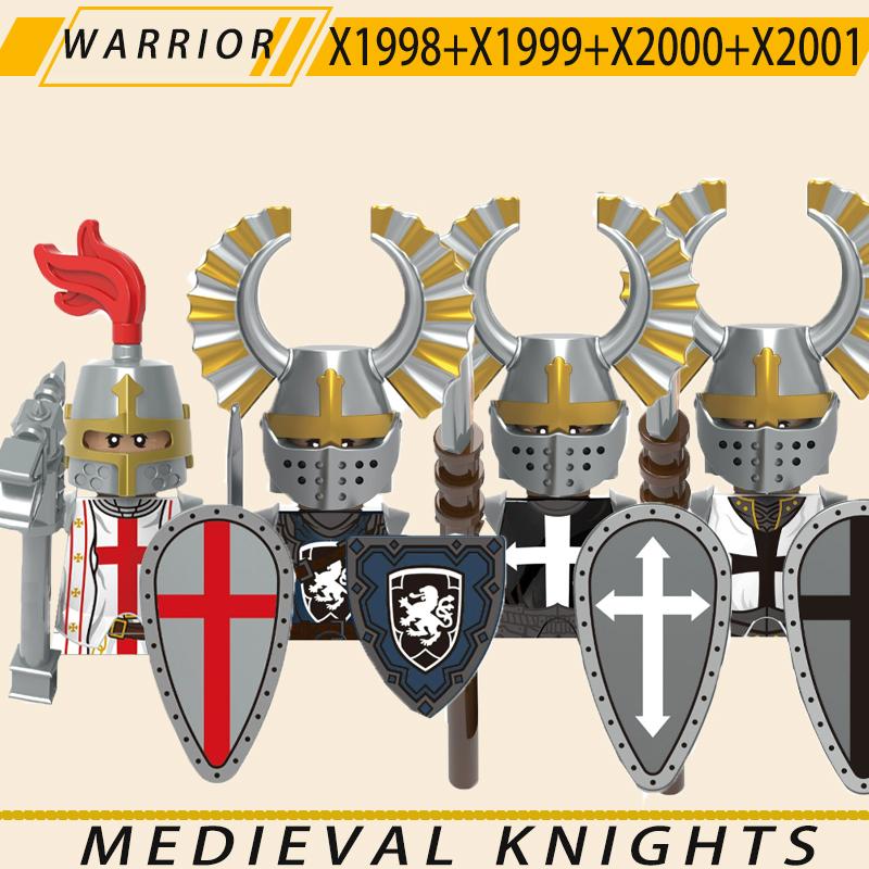 Medieval Military Jerusalem Tripoli Knight Building Blocks Castle Lionheart Hospital Teutonic Soldier Figures Warrior Bricks Toy