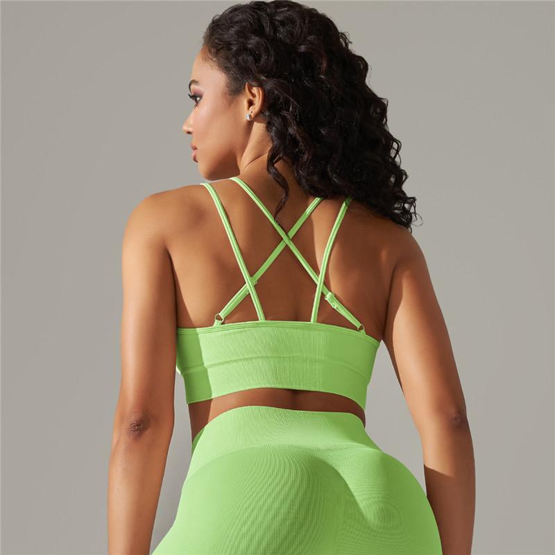 Auroth Stretch Yoga Bra Women Seamless Sports Bra Gym Fitness Vest Push Up Running Underwear Top