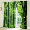 Forest Print Printed Curtain for Home Decor - Rod Pocket Window Treatment for Bedroom, Kitchen, Living Room