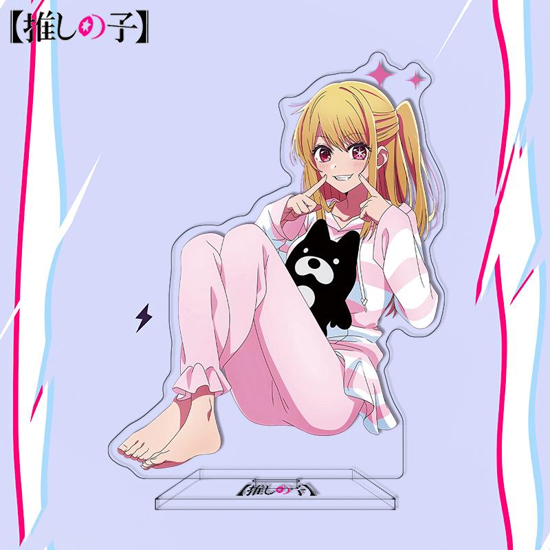 Anime Figure Oshi No Ko Acrylic Stand Model Plate Hoshino Ai Akuamarin Rubii Standing Sign Desk Display Ornament Props Fans