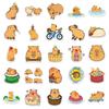 50 Capybara Cartoon Stickers - Cute, Waterproof Decorative Stickers for Journals & Water Bottles